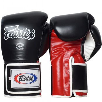 Fairtex BGV5 Боксерские Перчатки "Super Sparring" Черно-Красно-Белые